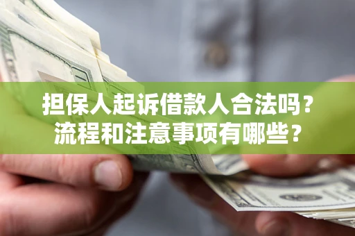 济南担保人起诉借款人合法吗？流程和注意事项有哪些？