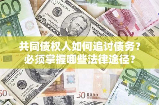 济南共同债权人如何追讨债务？必须掌握哪些法律途径？