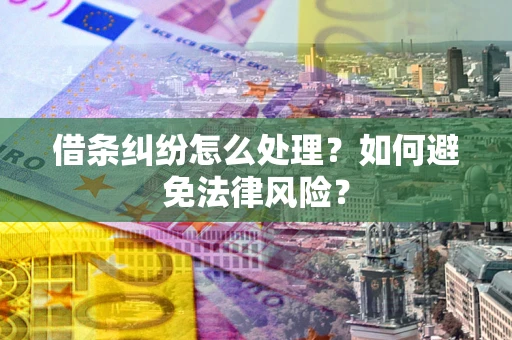济南借条纠纷怎么处理？如何避免法律风险？