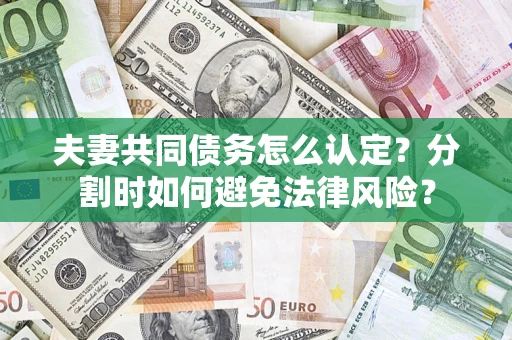 济南夫妻共同债务怎么认定？分割时如何避免法律风险？